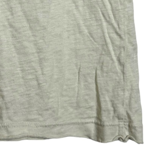 Chaser Sleeveless Tank Top Keyhole Back Vent Raw Hem Gauze Vanilla Ivory Medium - Picture 9 of 16